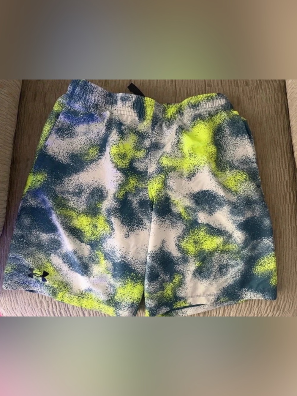Kids Swim/Active Shorts in Neon Yellow & Navy - Under Armour